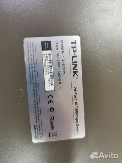 24 портовый коммутатор TP-link tl-sf1024