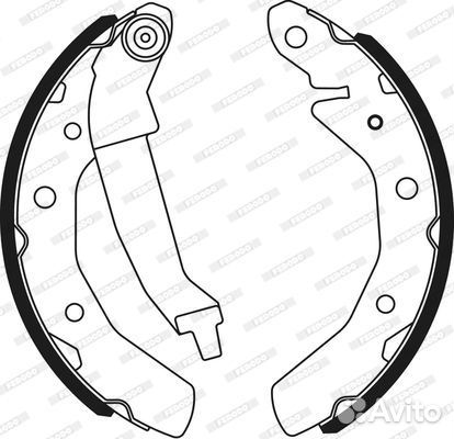 Тормозные колодки барабанные сh Spark, DW Matiz