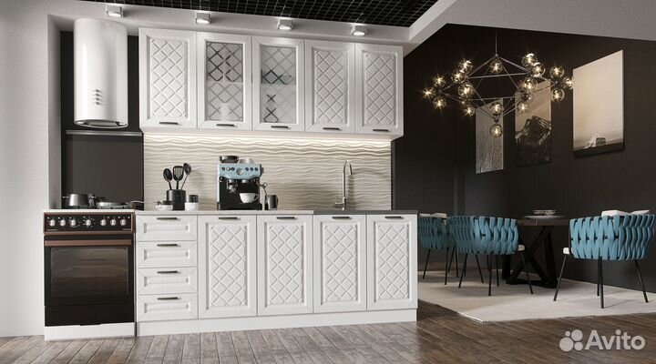 Кухонный гарнитур Агава Акация белая 2 м. (новая)