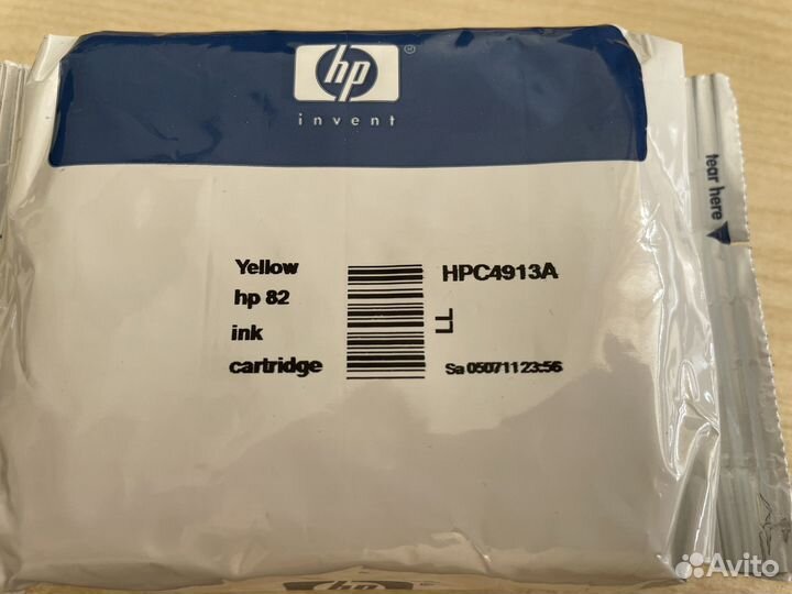 Картридж HP 82 желтый