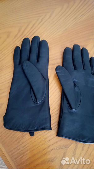 Перчатки кожаные утепленные