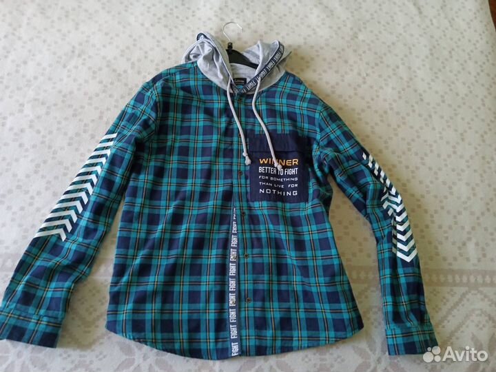 Рубашка детская с капюшоном для мальчика