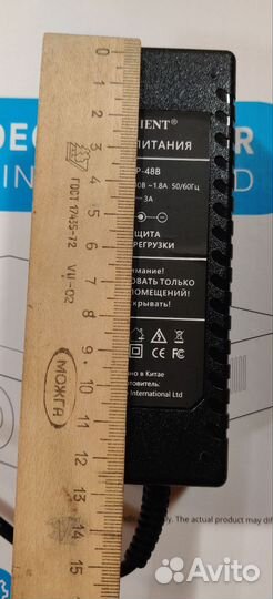 Блок питания 48V 3A разъем 5.5x2.5 мм