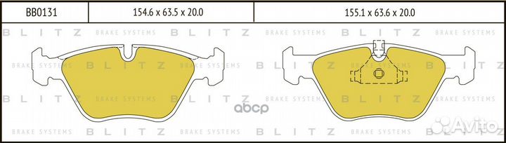 BB0131 колодки дисковые передние BMW E39 2.0i
