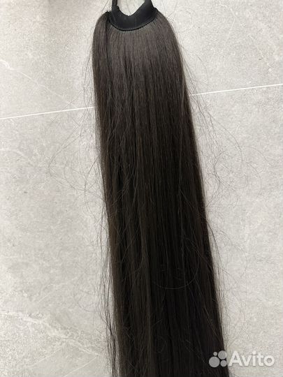 Волосы на резинке не натуральные