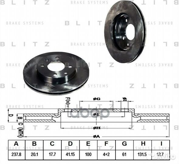 Диск тормозной renault megane/kangoo 91- перед