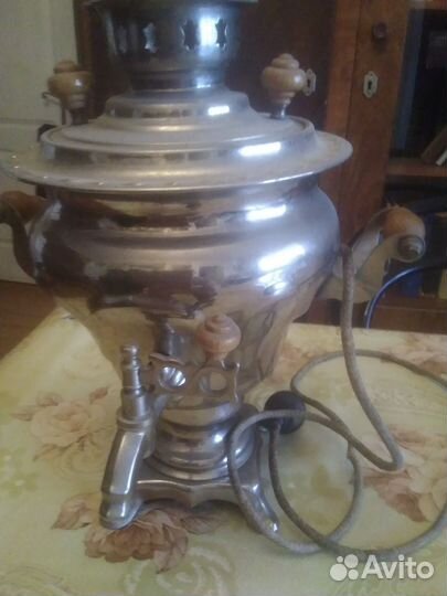 Самовар электрический расписной.кукла на самовар