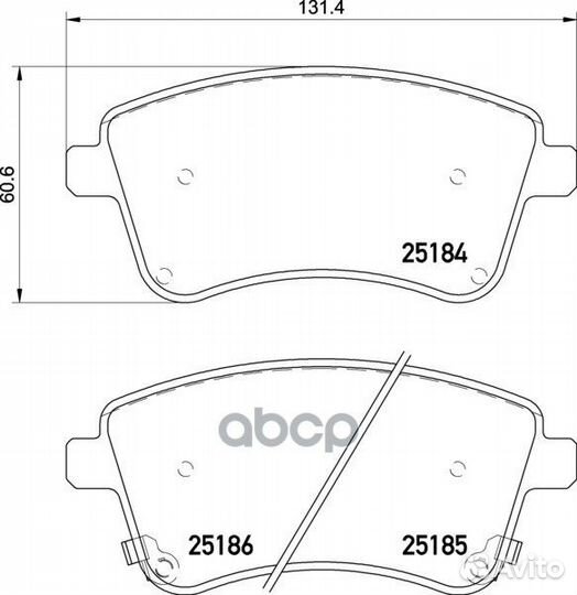 Колодки тормозные дисковые перед NP6100 NIS