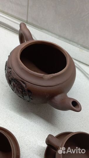 Глиняный чайный сервиз