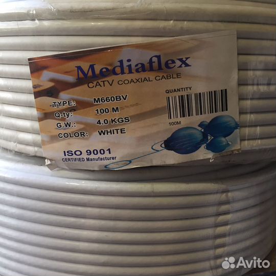 Коаксиальный catv Кабель Mediaflex RG6 M660BV WH