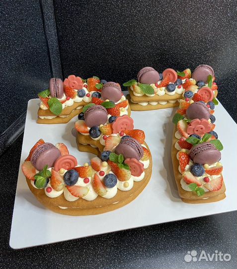 Торт Цифра, Сердце, звезда, елочка, круг