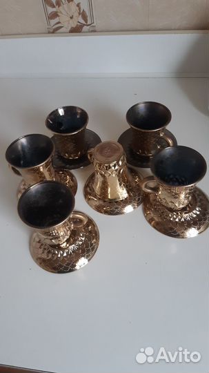 Сервиз кофейный золотой
