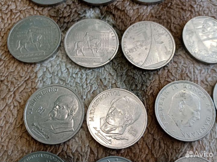 Юбилейные монеты СССР 1руб-33 штуки