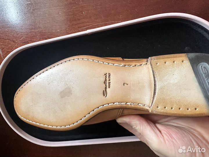 Новые лоферы santoni, ручной работы