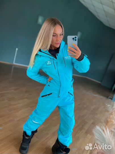 Комбинезон женский голубой