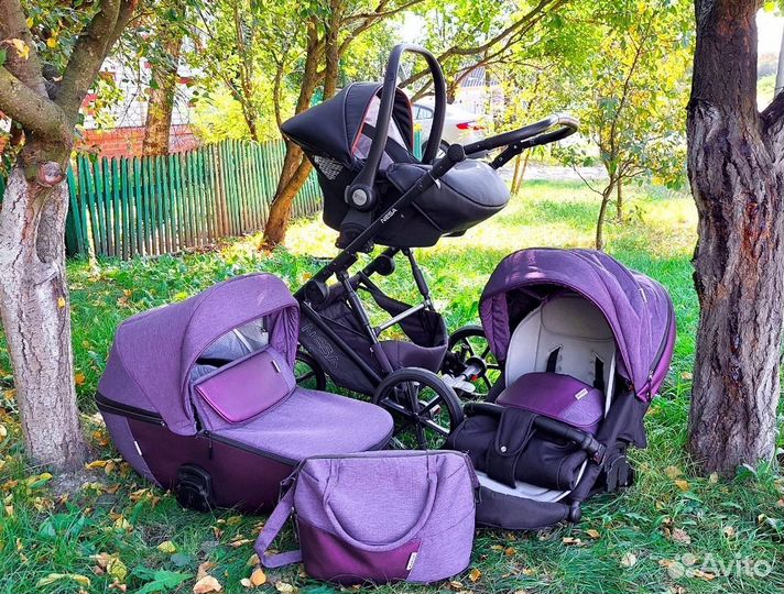 Коляска 3 в 1 Riko Nesa состояние новой