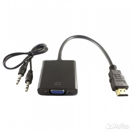 Переходник hdmi на VGA + стерео звук AUX 0,2 м