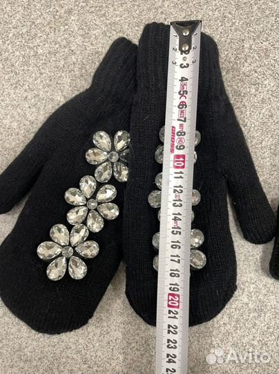 Комплект шапка и варежки