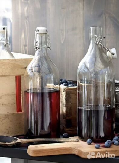 Бутылка стеклянная икеа