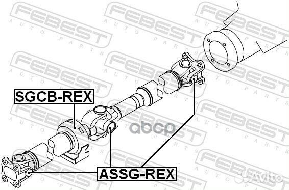 Подшипник опоры карданного вала sgcbrex Febest