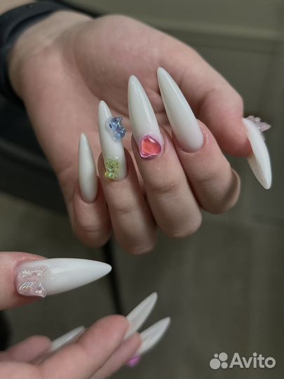 Маникюр наращивание ногтей