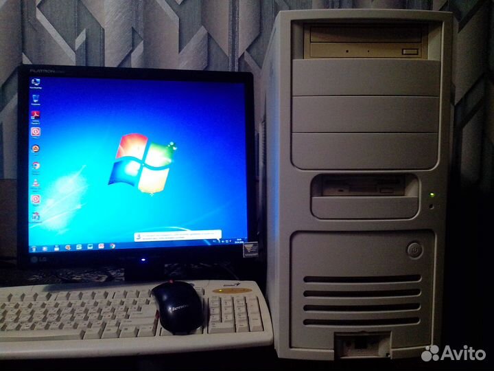 2х ядерный, рабочий, Win-7, Office, игры + монитор
