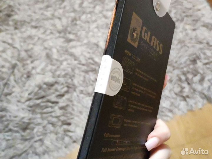 Защитное стекло iPhone 7 (чёрное),8, SE2, SE 2020