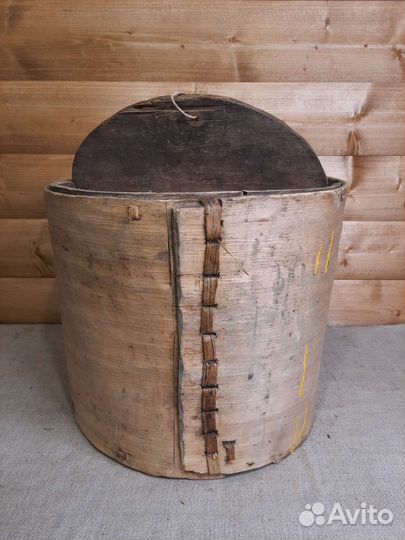 Короб Лубяной С Крышкой для Хранения Муки 19в 3