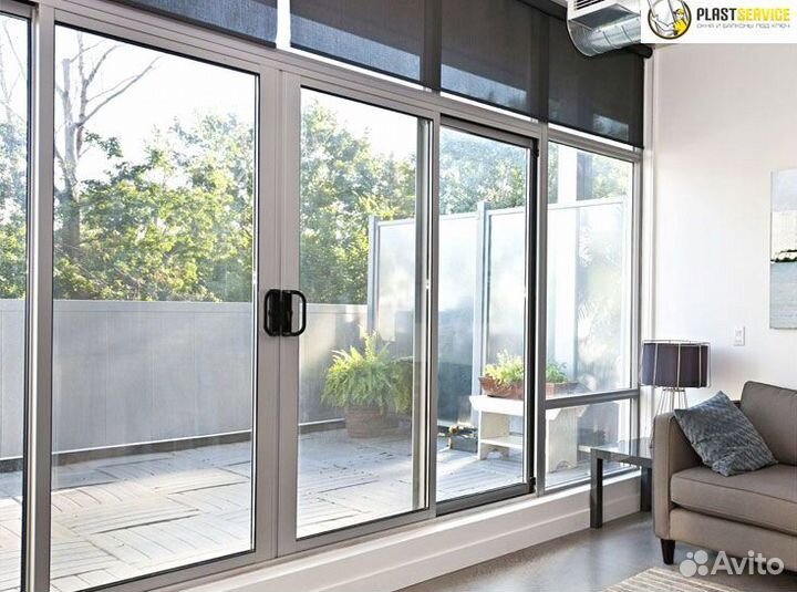 Раздвижные алюминиевые окна, двери, витражи
