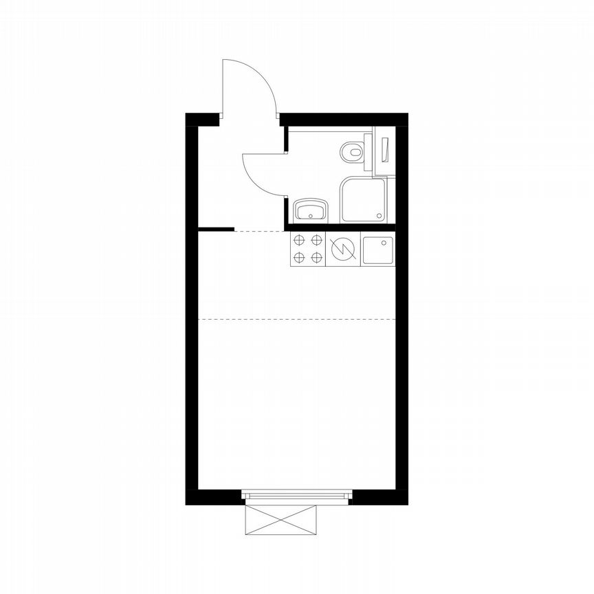 Квартира-студия, 19,9 м², 30/33 эт.
