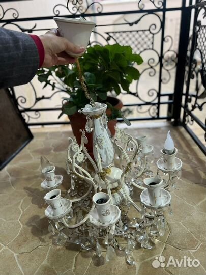 Люстра хрустальная чехия бу