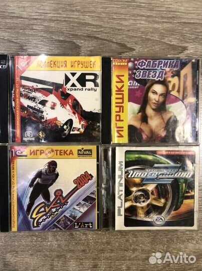 DVD-диски, CD-диски, компьютерные игры, обучающие