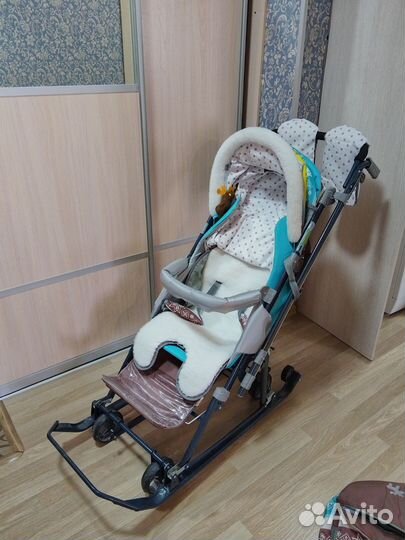 Детские санки коляска ника