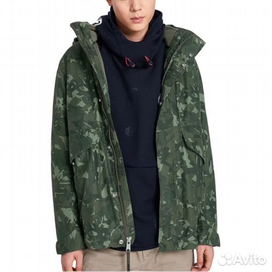 Timberland Jackets Men Army Green Camouflage (L)(30)