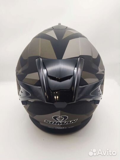 Шлем для мотоцикла серый
