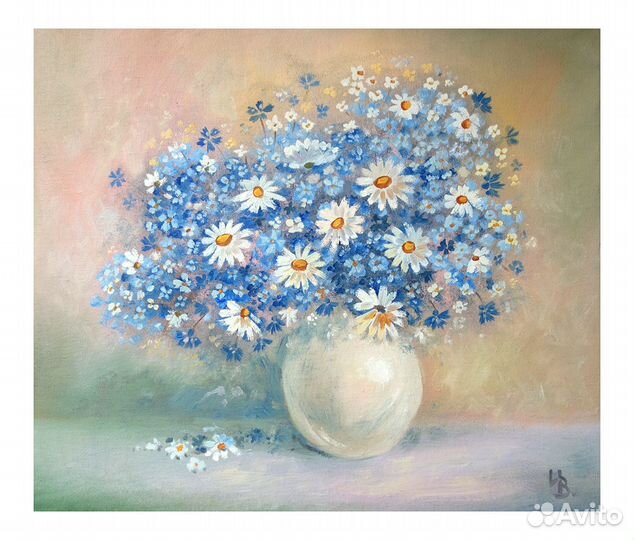 Картина маслом, цветы