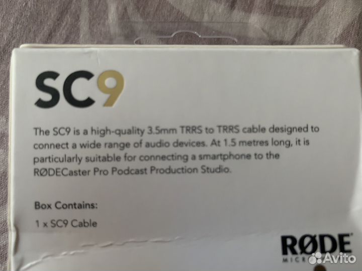 Кабель rode sc9 AUX 3,5