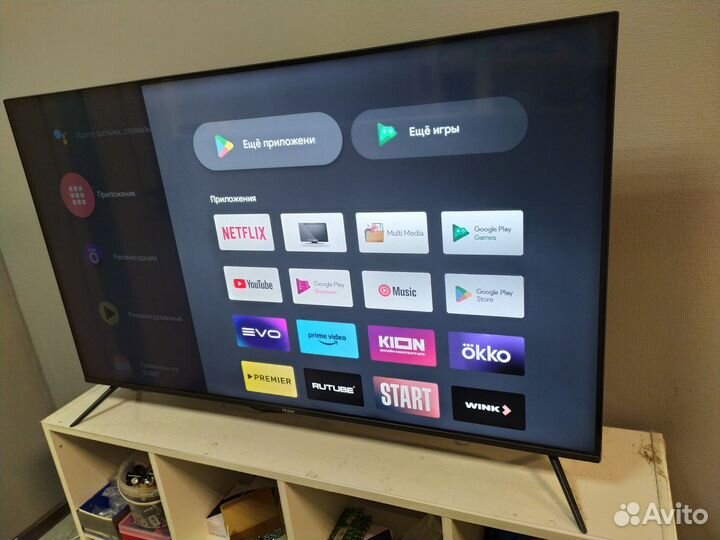 Огромный яркий 4К Haier, SMART TV, Wi Fi (дефект)