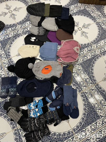 Шапка шлем снуд шарф варежки