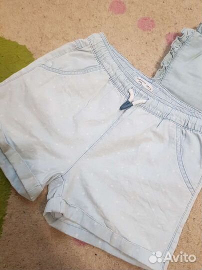 Джинсовые шорты 128см