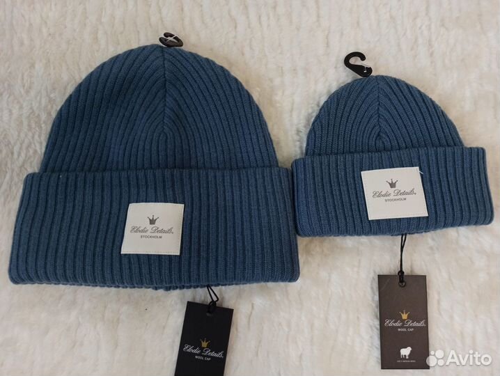 Шапка Elodie зима новая 0-6 мес меринос