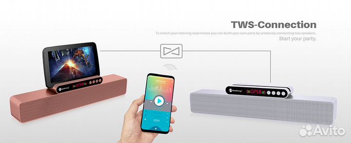 Колонка беспроводная NR5017 (BT,USB,FM, AUX)