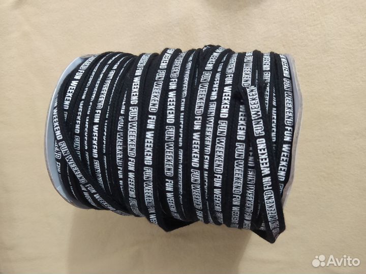 Шнур с надписями хлопковый (ширина 1см)