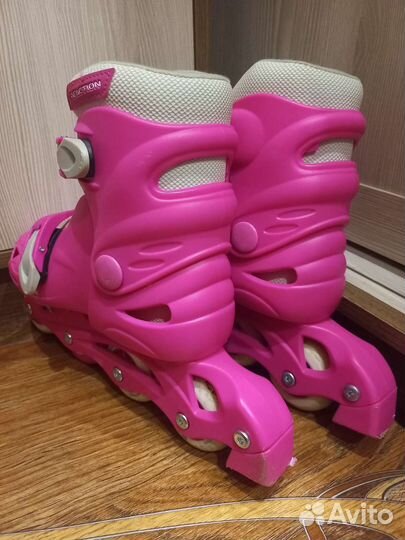 Роликовые коньки детские раздвижные, размер 32-35