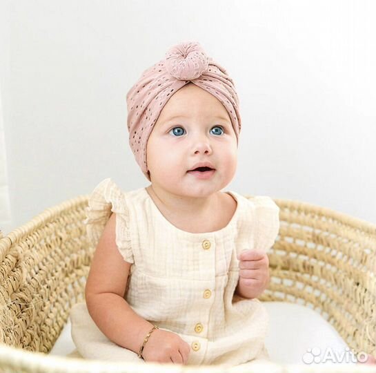 Шапка тюрбан для девочки разные цвета