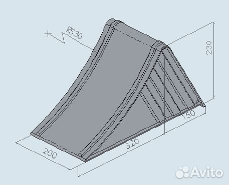 Противооткатный упор прицепа оцинкованный, Тип UK