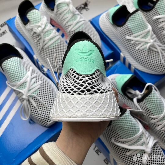 Оригинал Adidas Deerupt Black Easy Green