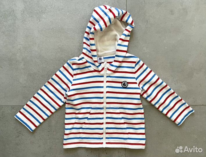 Детская толстовка с капюшоном Petit Bateau