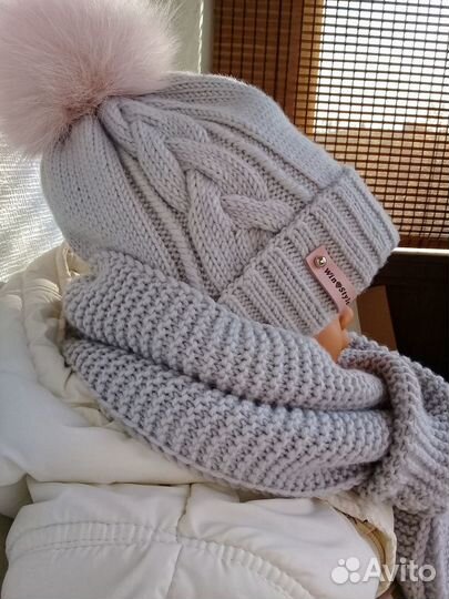 Шапка детская шапка шарф комплект