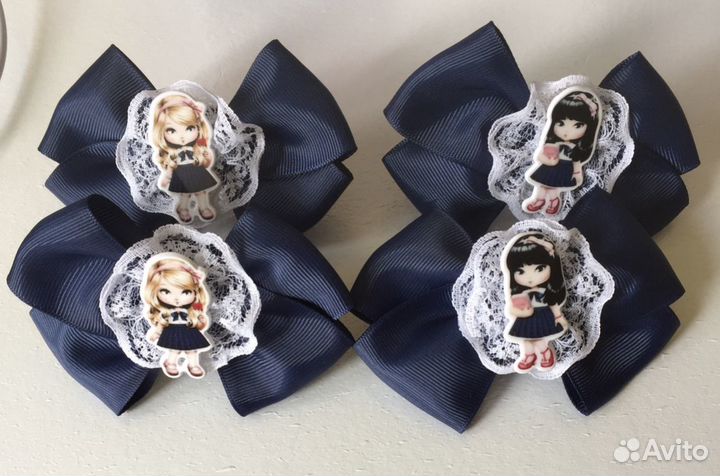 Школьные бантики ручной работы